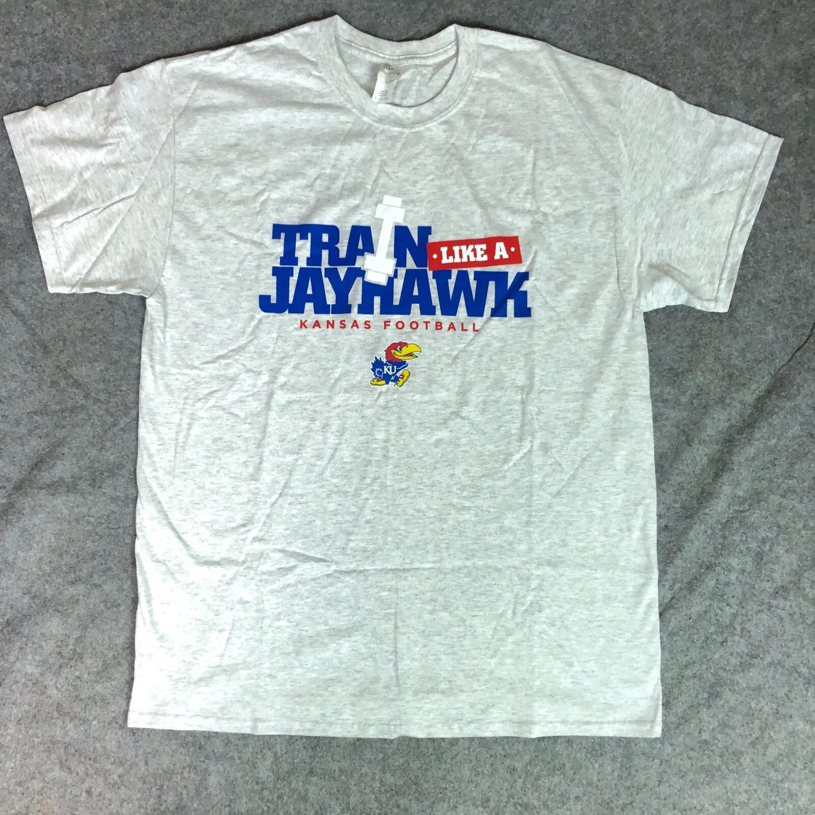 Kansas Jayhawks Mens Shirt Large Gray Tee Short Sleeve Sports NCAA Football A2 S
Kansas Jayhawks Mens Shirt Large Gray Tee Short Sleeve Sports NCAA Football A2 S