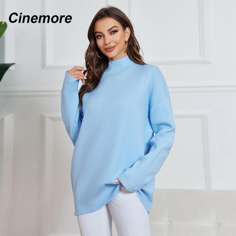 Cinemore, новый женский пуловер, свитер с длинными рукавами, однотонный оверсайз, повседневный теплый мягкий вязаный джемпер с высоким воротом, кашемировая рубашка на низу
Cinemore, новый женский пуловер, свитер с длинными рукавами, однотонный оверсайз, повседневный теплый мягкий вязаный джемпер с высоким воротом, кашемировая рубашка на низу