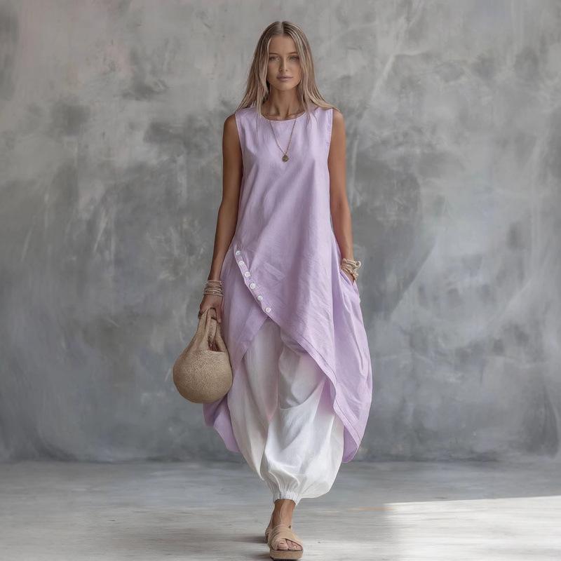 2026 New European & American Solid Color Sleeveless Loose Pocket Dress S
2026 New European & American Solid Color Sleeveless Loose Pocket Dress S