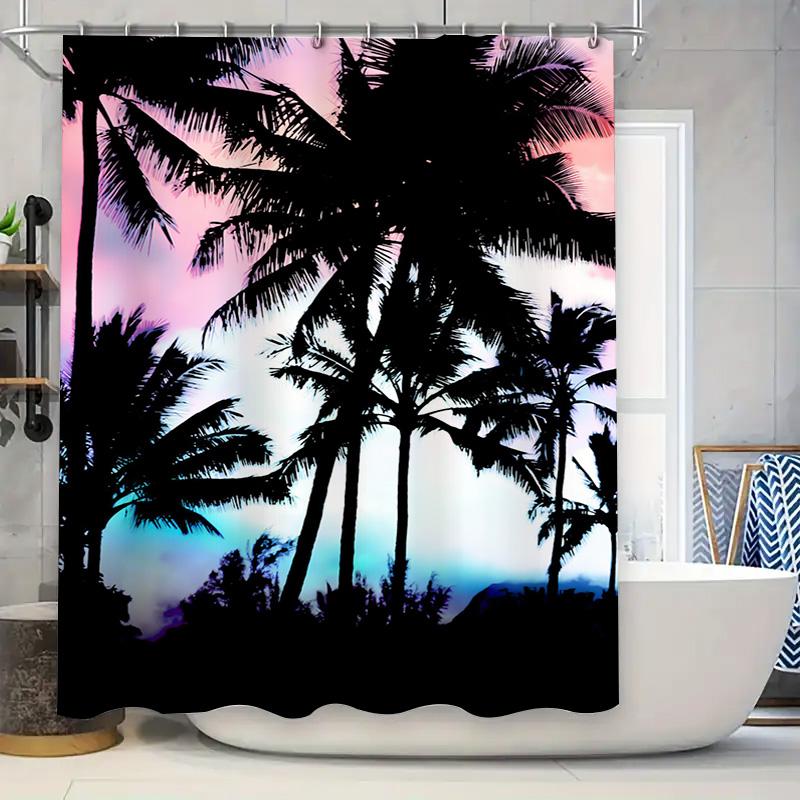 Exotic Palm Tree Silhouette Shower Curtain Colorful Sunset Beach Pattern Waterproof Home Decor Bathing Decoration W60H190(CM)-1 Pcs
Exotic Palm Tree Silhouette Shower Curtain Colorful Sunset Beach Pattern Waterproof Home Decor Bathing Decoration W60H190(CM)-1 Pcs