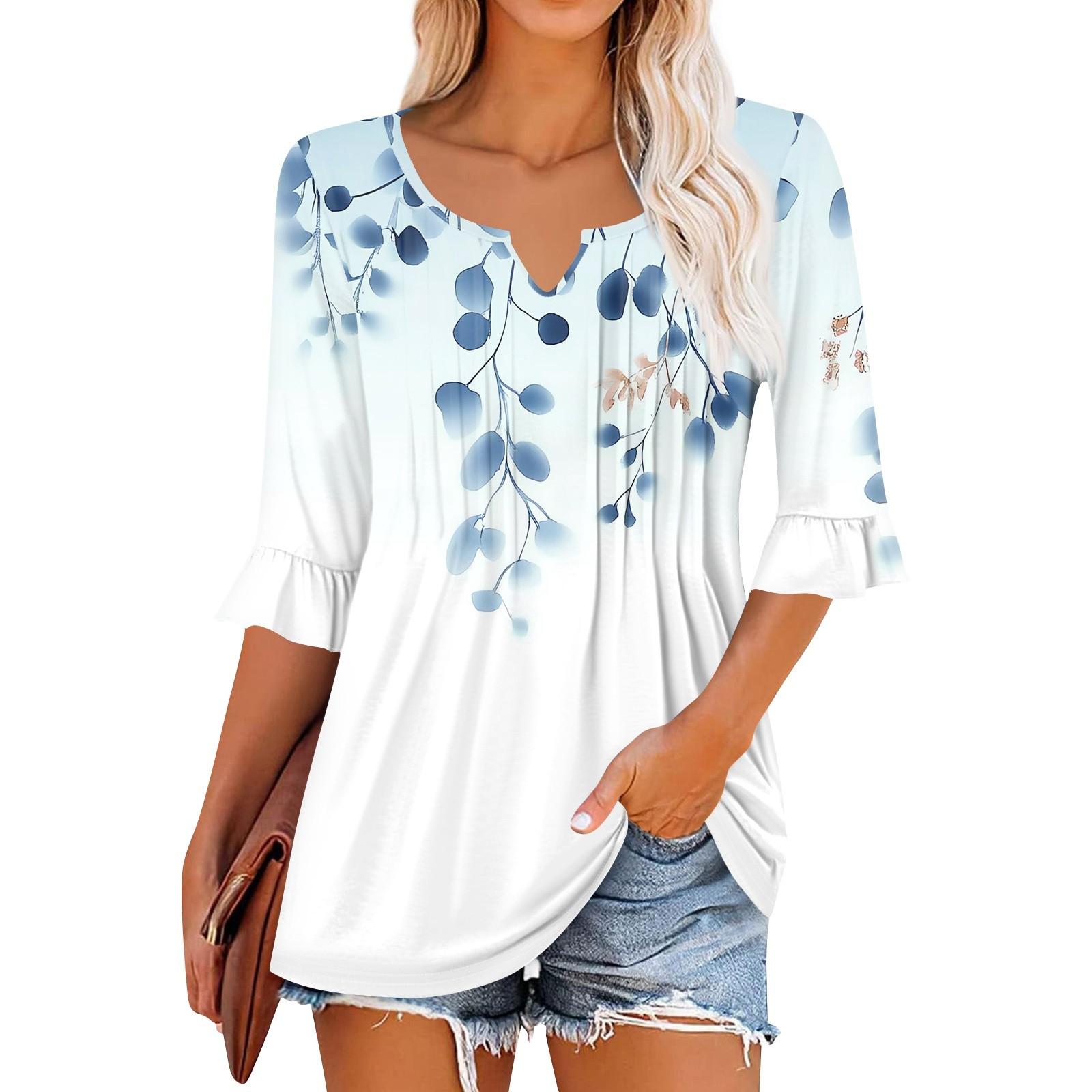 3/4 рукава топы для женщин повседневные оборки V-образный вырез футболки рабочие блузки нарядные туники топы XL белый
3/4 рукава топы для женщин повседневные оборки V-образный вырез футболки рабочие блузки нарядные туники топы XL белый