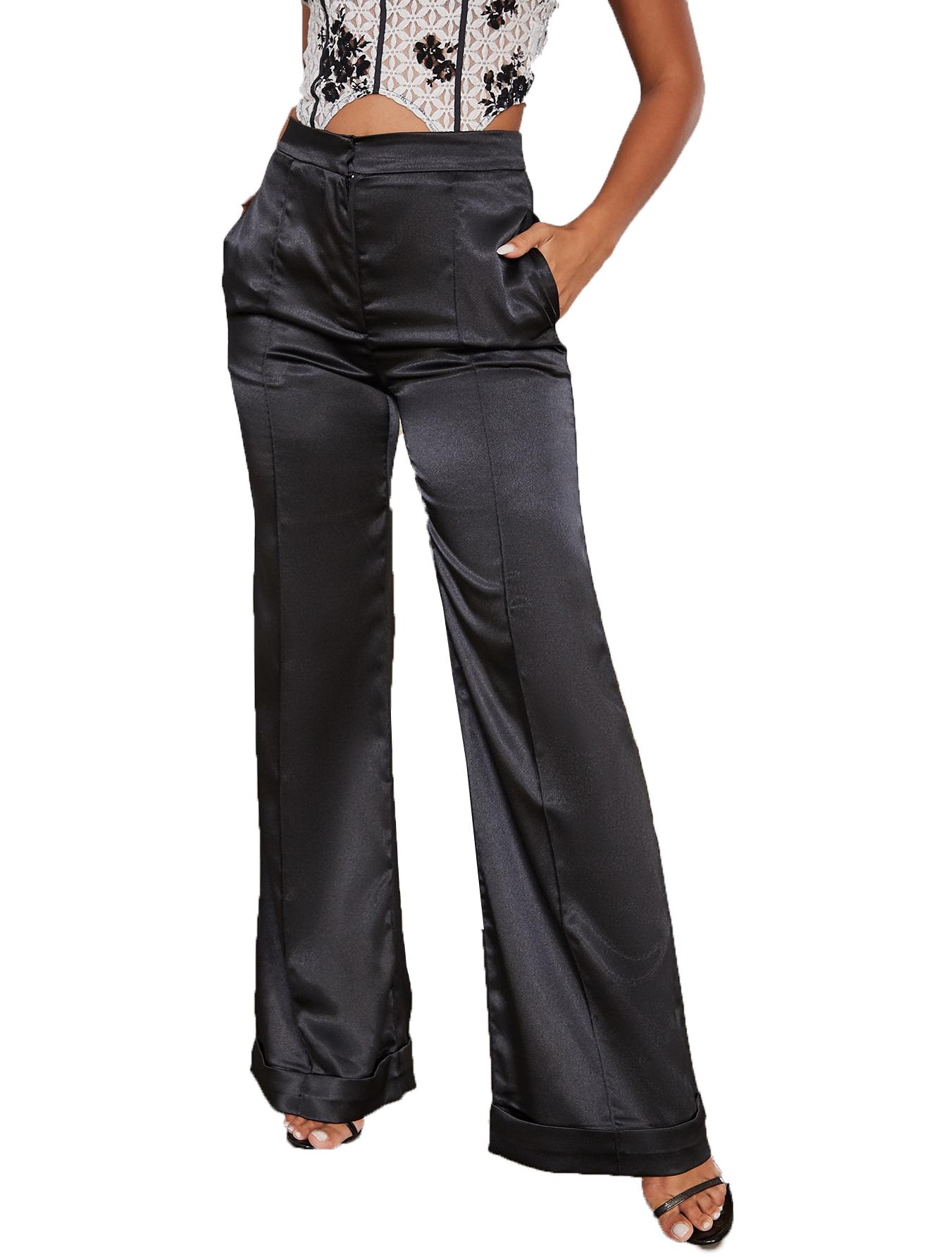 D&M Женские/женские атласные расклешенные брюки с высокой талией и карманами
D&M Женские/женские атласные расклешенные брюки с высокой талией и карманами