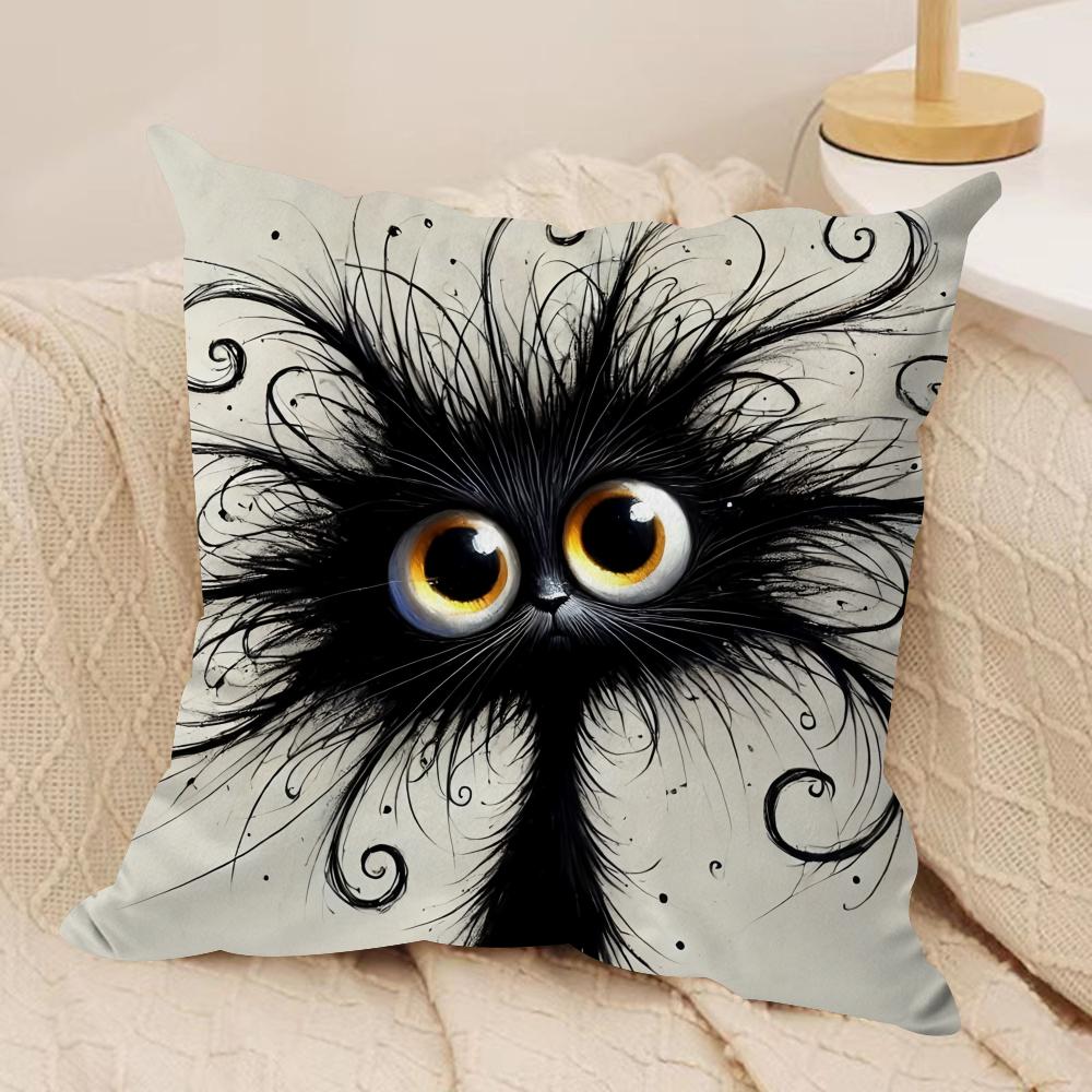 Whimsical Cat Cushion Cover Soft Plush Fabric DoubleSided Printed Cushion Covers for All Seasons Modern HomeDecor Gift 30x30cm
Whimsical Cat Cushion Cover Soft Plush Fabric DoubleSided Printed Cushion Covers for All Seasons Modern HomeDecor Gift 30x30cm