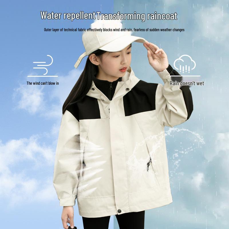 Kids Autumn/Winter Waterproof Windproof Jacket Set: Girls 3-in-1 Liner, Boys 2-Piece 160
Kids Autumn/Winter Waterproof Windproof Jacket Set: Girls 3-in-1 Liner, Boys 2-Piece 160