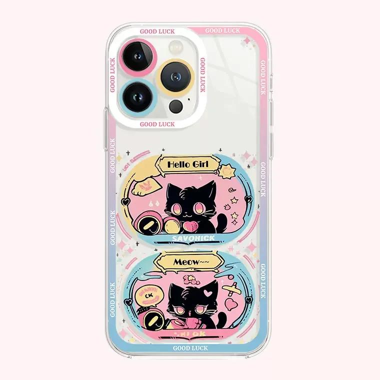 Funny Black Cat Phone Case For iPhone 15 11 12 14 13 Pro Max Mini XS Max XR SE 7 8 Plus Cute Cartoon Animal Transparent Covers iPhone 7 8 or SE
Funny Black Cat Phone Case For iPhone 15 11 12 14 13 Pro Max Mini XS Max XR SE 7 8 Plus Cute Cartoon Animal Transparent Covers iPhone 7 8 or SE