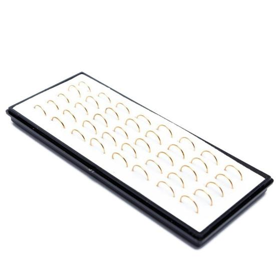 40 шт. унисекс C-образное кольцо из нержавеющей стали с открытым носом, пирсинг, ювелирные изделия, подарок золотистый