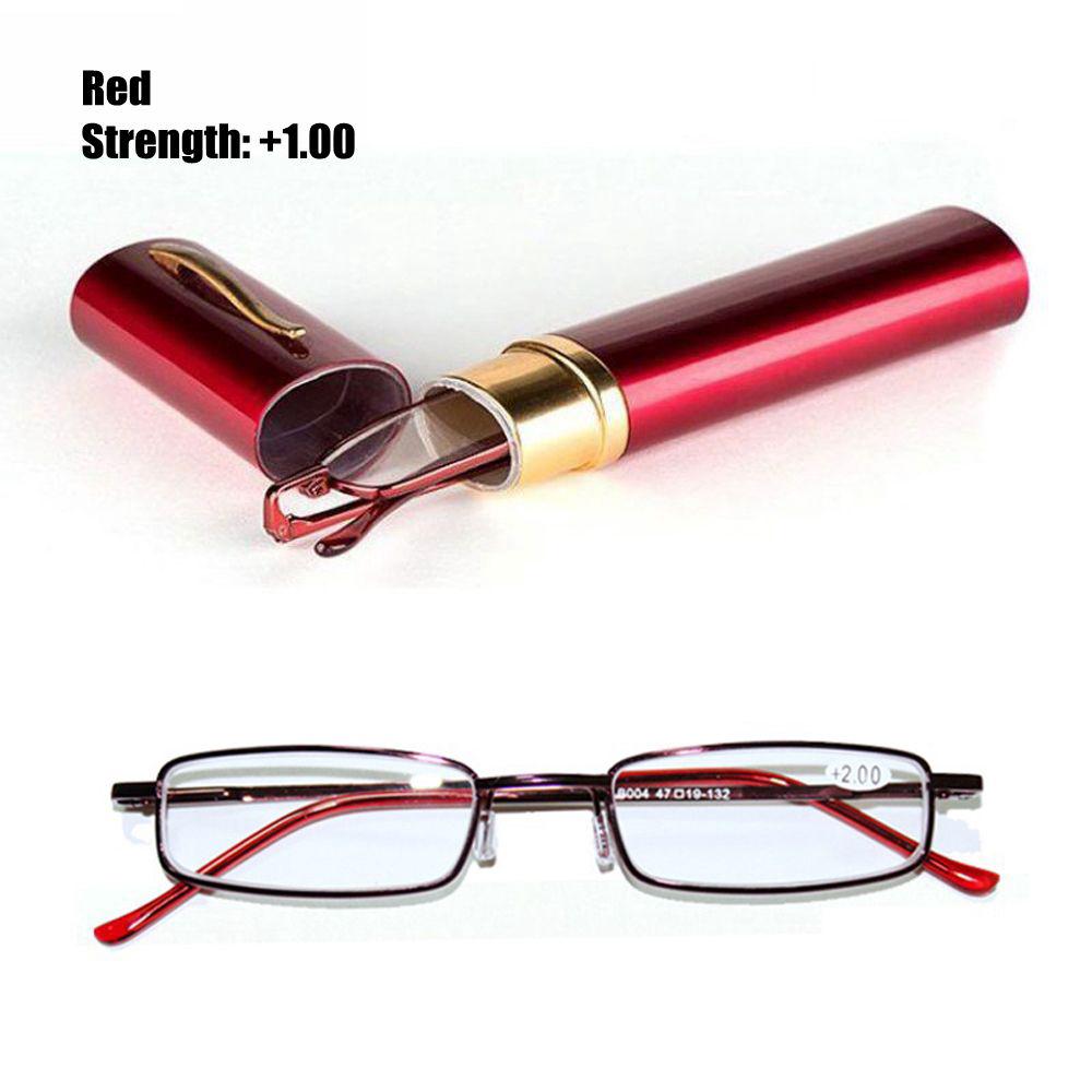 Tubes Case Metal Stainless Steel Frame Reading Glasses Eyewear Resin Eyeglasses Elderly Glasses Strength-100
Tubes Case Metal Stainless Steel Frame Reading Glasses Eyewear Resin Eyeglasses Elderly Glasses Strength-100