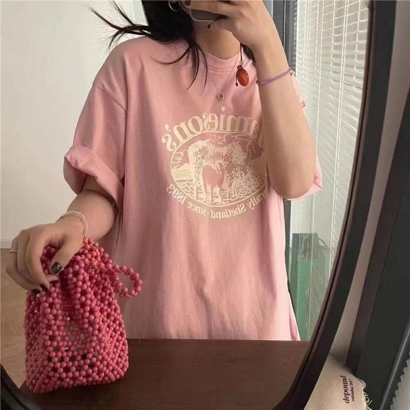 Cotton Short-sleeved T-shirt Women s Spring and Summer Korean Version of The Printed Loose Half-sleeved Top XS рожевий
Cotton Short-sleeved T-shirt Women s Spring and Summer Korean Version of The Printed Loose Half-sleeved Top XS рожевий