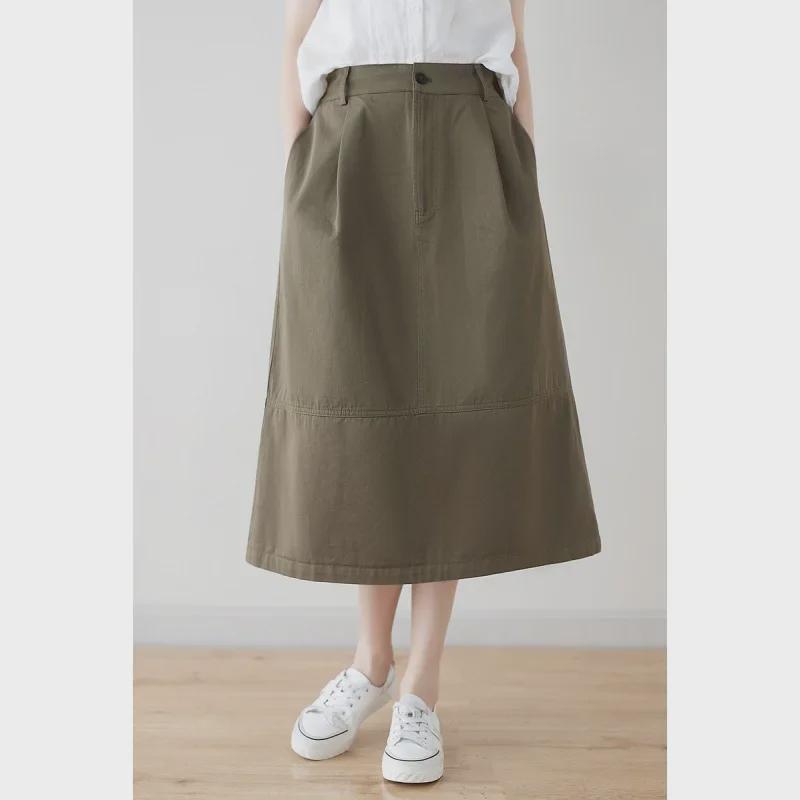 Women s Japanese Workwear A-Line Midi Skirt - Summer 2025, Pure Cotton, Semi-Elastic Waist XL чорний
Women s Japanese Workwear A-Line Midi Skirt - Summer 2025, Pure Cotton, Semi-Elastic Waist XL чорний