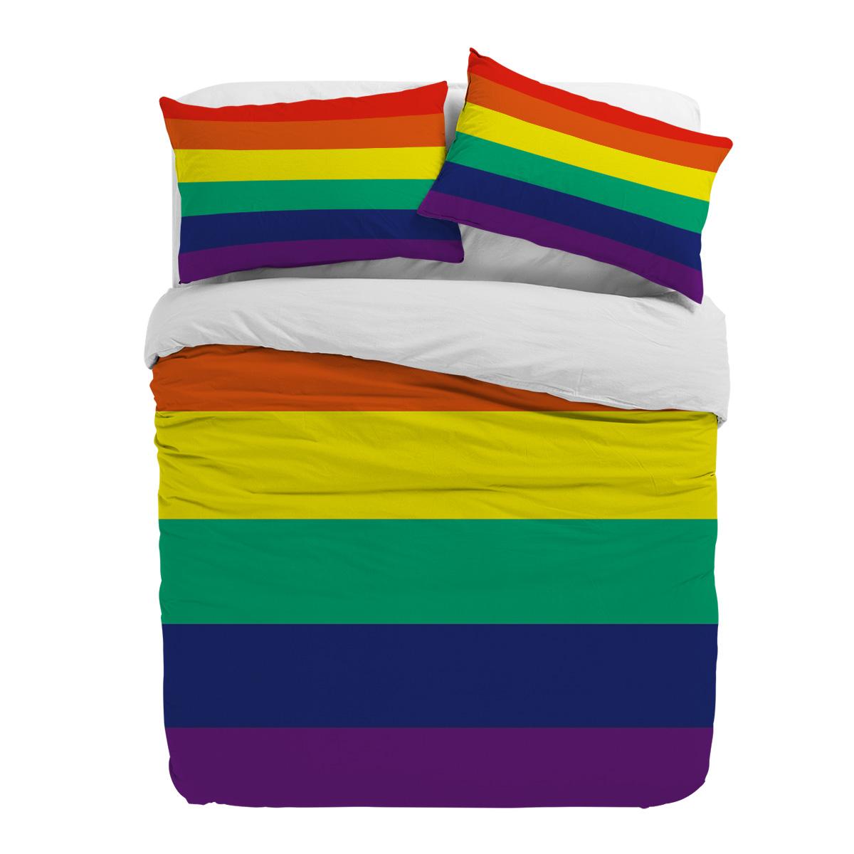 Colorful Rainbow Stripes Simple Duvet Cover With Pillow Case Custom 3pcs Bedding Set Quilt Cover Double Bed Home Textile (135x200cm)
Colorful Rainbow Stripes Simple Duvet Cover With Pillow Case Custom 3pcs Bedding Set Quilt Cover Double Bed Home Textile (135x200cm)