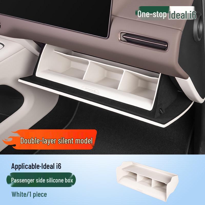 Ideal i6/i8 Passenger Seat Storage Box: Silicone Center Console Organizer & Car Interior Accessory
Ideal i6/i8 Passenger Seat Storage Box: Silicone Center Console Organizer & Car Interior Accessory