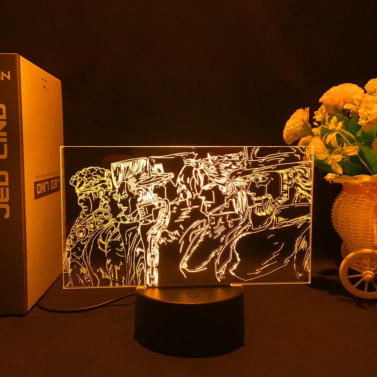 3D светодиодный светильник JoJo s Bizarre Adventure в стиле аниме, двухцветная лампа для спальни, декор стола, подарок на день рождения для друга, манга, ночник JOJO
3D светодиодный светильник JoJo s Bizarre Adventure в стиле аниме, двухцветная лампа для спальни, декор стола, подарок на день рождения для друга, манга, ночник JOJO