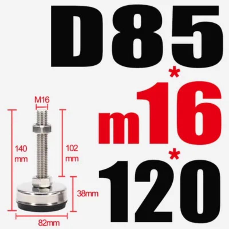 4Pcs Stainless Steel Adjusting Feet M16 Screw 85mm Dia Heavy Rubber Damping Pad for Machinery Industry Dia85xM16x120mm
4Pcs Stainless Steel Adjusting Feet M16 Screw 85mm Dia Heavy Rubber Damping Pad for Machinery Industry Dia85xM16x120mm