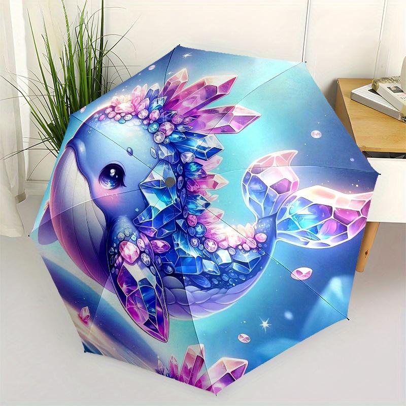 Whale, Crystal Theme 8 Bone Hand Automatic Folding Umbrella, Compact and Portable Design, A Perfect Gift for Birthday, Christmas or Business
Whale, Crystal Theme 8 Bone Hand Automatic Folding Umbrella, Compact and Portable Design, A Perfect Gift for Birthday, Christmas or Business