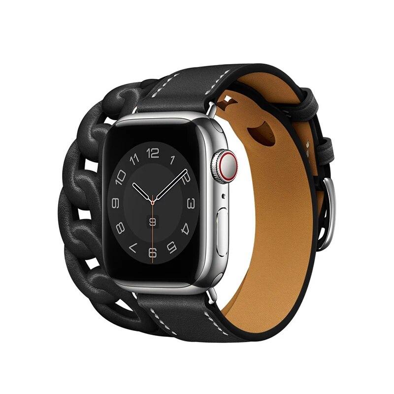 Gourmette Double Tour For Apple Watch Band 40mm 41mm 38mm 44mm 45mm 42mm Genuine Leather браслет iWatch серії 7 6 5 3 se ремінець 38mm 40mm 41mm
Gourmette Double Tour For Apple Watch Band 40mm 41mm 38mm 44mm 45mm 42mm Genuine Leather браслет iWatch серії 7 6 5 3 se ремінець 38mm 40mm 41mm