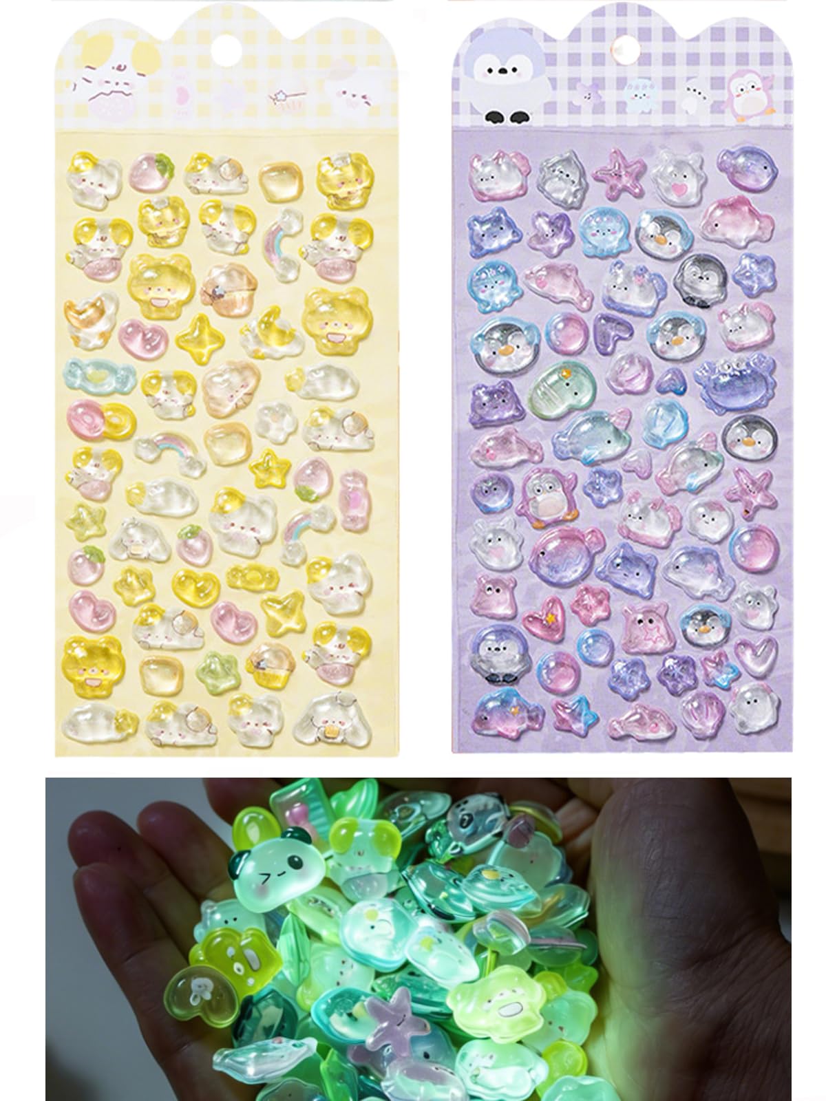 YSGenyou 2-Piece 3D Luminous Stickers Glow-in-the-Dark Decorative Educational Kids Night Glow Notebook Phone Craft Gift Yellow and Purple
YSGenyou 2-Piece 3D Luminous Stickers Glow-in-the-Dark Decorative Educational Kids Night Glow Notebook Phone Craft Gift Yellow and Purple