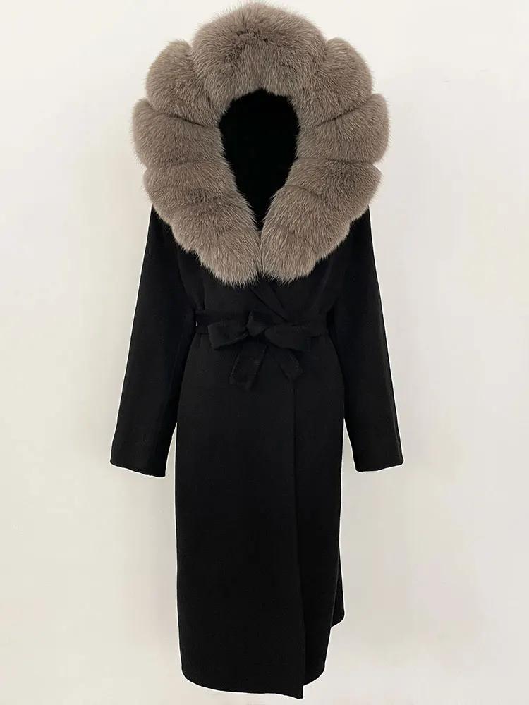 OFTBUY Зимове жіноче пальто з капюшоном з натурального хутра лисиці, знімним коміром, двостороннє вовняне пальто, довгий повсякденний елегантний верхній одяг M
OFTBUY Зимове жіноче пальто з капюшоном з натурального хутра лисиці, знімним коміром, двостороннє вовняне пальто, довгий повсякденний елегантний верхній одяг M