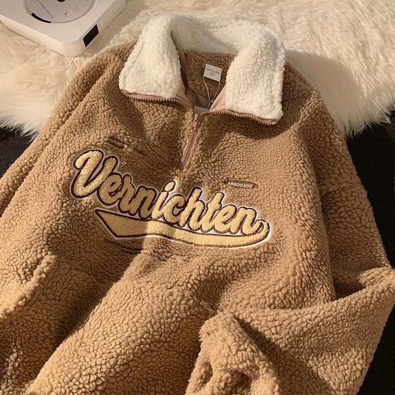 New Vintage Punk Style Streetwear Chic V-neck Letter Embroidery Sweatshirt Women Baseball Oversized Harajuku Lambswool Coats Ins XXL хакі
New Vintage Punk Style Streetwear Chic V-neck Letter Embroidery Sweatshirt Women Baseball Oversized Harajuku Lambswool Coats Ins XXL хакі