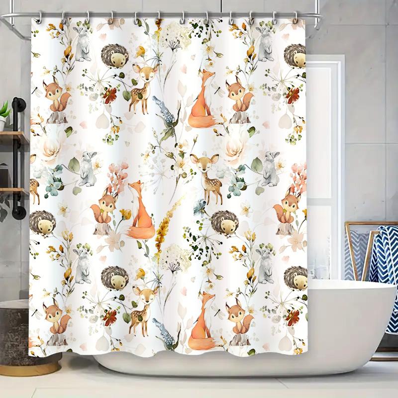 Forest Animals Shower Curtain For Bathroom - Cute Wildlife Print Waterproof Drapes For Home Decor Easy To Clean And Maintain W60H190(CM)-1 Pcs
Forest Animals Shower Curtain For Bathroom - Cute Wildlife Print Waterproof Drapes For Home Decor Easy To Clean And Maintain W60H190(CM)-1 Pcs