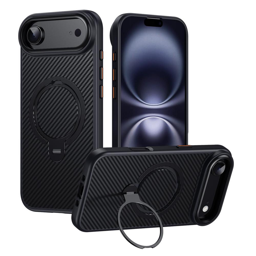 For iPhone Air Case Compatible with MagSafe PC + TPU Phone Cover Ring Holder Carbon Fiber Texture
For iPhone Air Case Compatible with MagSafe PC + TPU Phone Cover Ring Holder Carbon Fiber Texture