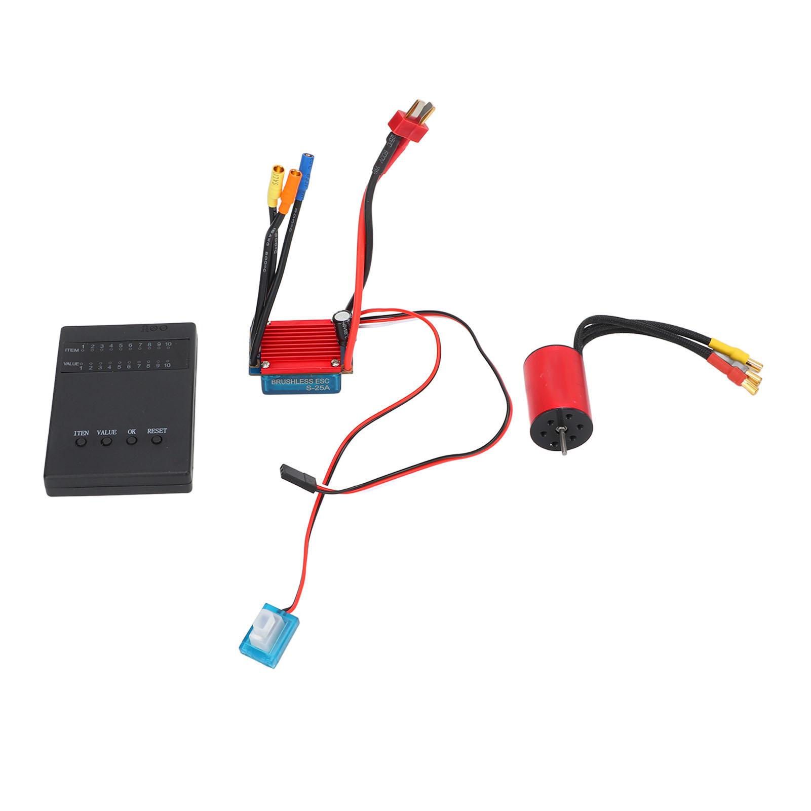 Brushless Motor ESC Kit S2435 4800KV Brushless Motor 25A Brushless ESC for 1/16 1/18 RC Car
Brushless Motor ESC Kit S2435 4800KV Brushless Motor 25A Brushless ESC for 1/16 1/18 RC Car