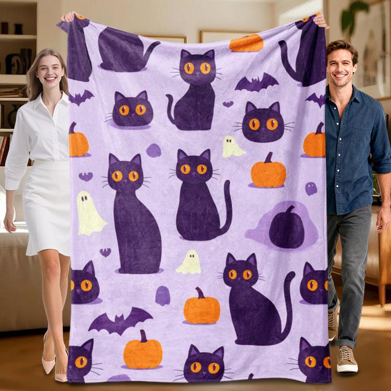1 piece purple Halloween cat flannel blanket, soft, suitable for sofa, bed, office, all-season use. 70x100cm
1 piece purple Halloween cat flannel blanket, soft, suitable for sofa, bed, office, all-season use. 70x100cm