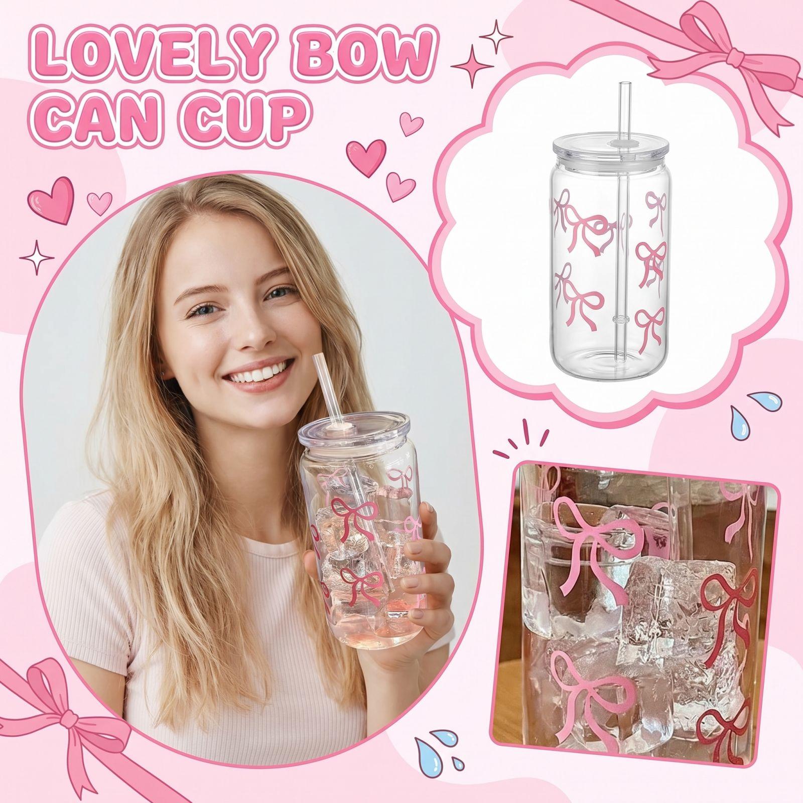 Ins Style Heat Resistant Glass Tumbler with Lid and Straw Large Capacity Juice Drink Cup with Decorative Bow Pattern One size рожевий
Ins Style Heat Resistant Glass Tumbler with Lid and Straw Large Capacity Juice Drink Cup with Decorative Bow Pattern One size рожевий