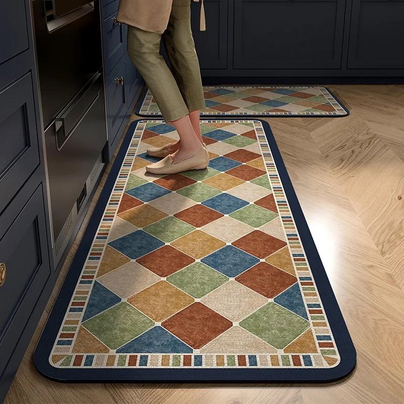 Kitchen Carpet Non-slip Absorbent Floor Mat Home Decoration American Retro Long Strip Rug Water-absorbent Quick-drying Area Rugs 50x80cm
Kitchen Carpet Non-slip Absorbent Floor Mat Home Decoration American Retro Long Strip Rug Water-absorbent Quick-drying Area Rugs 50x80cm
