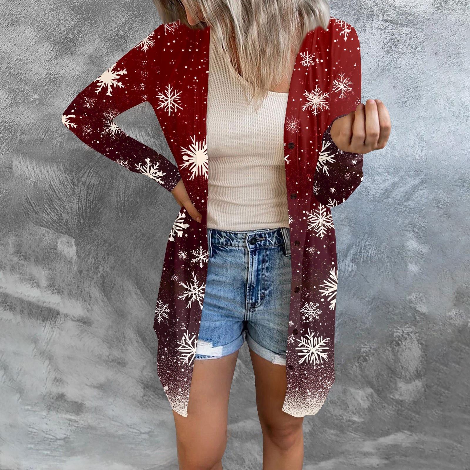 Женская модная повседневная куртка с длинными рукавами и принтом средней длины, кардиган на пуговицах, пальто L
Женская модная повседневная куртка с длинными рукавами и принтом средней длины, кардиган на пуговицах, пальто L