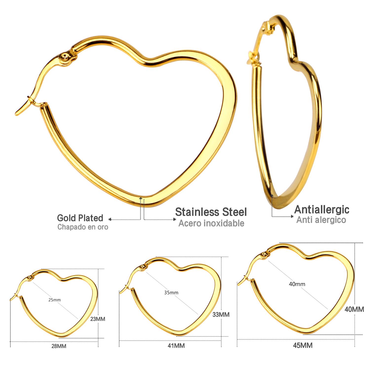 LUXUSTEEL New Big Heart Hoop Earrings Women Accessories Gold Color Size 25mm 35mm 45mm Earrings Fashion Jewelry Stainless Steel 35mm золотой
LUXUSTEEL New Big Heart Hoop Earrings Women Accessories Gold Color Size 25mm 35mm 45mm Earrings Fashion Jewelry Stainless Steel 35mm золотой