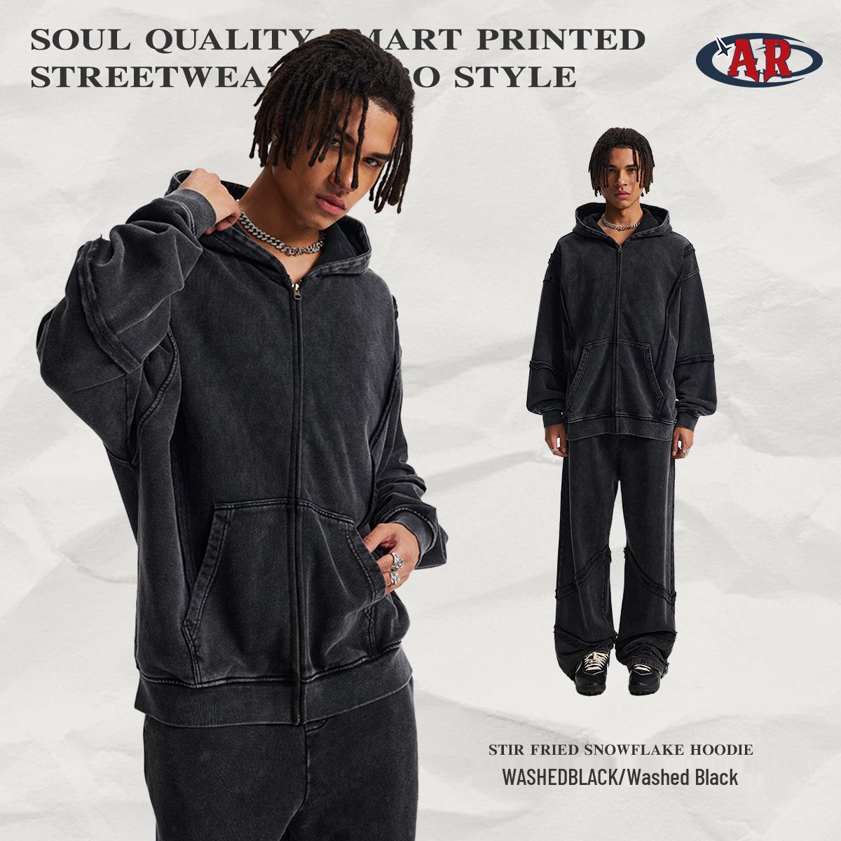 ARTIE|2025 Autumn/Winter Patchwork Raw Hem Snowflake Washed Hooded Cardigan with YKK Zipper XL
ARTIE|2025 Autumn/Winter Patchwork Raw Hem Snowflake Washed Hooded Cardigan with YKK Zipper XL