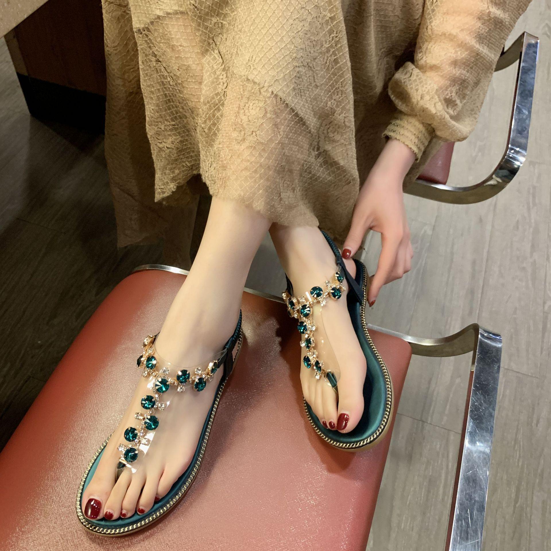 2019 new Roman women s sandals women s flat toe rhinestone sandals bohemian fashion beach sandals wholesale 35 зелёный
2019 new Roman women s sandals women s flat toe rhinestone sandals bohemian fashion beach sandals wholesale 35 зелёный