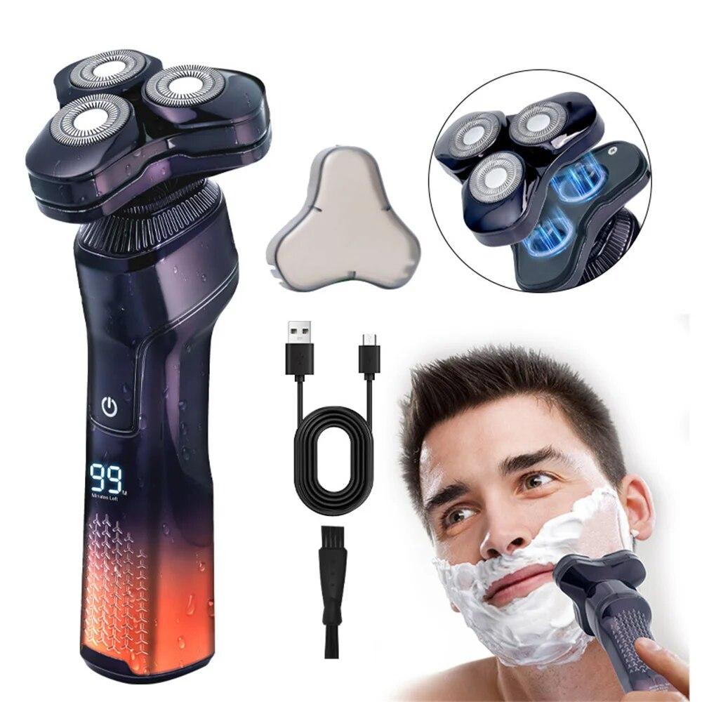 Электробритва со светодиодным цифровым дисплеем, плавающая бритва с тремя головками, USB-моющийся перезаряжаемый нож для влажной и сухой стирки, нож для бороды фиолетовый
Электробритва со светодиодным цифровым дисплеем, плавающая бритва с тремя головками, USB-моющийся перезаряжаемый нож для влажной и сухой стирки, нож для бороды фиолетовый