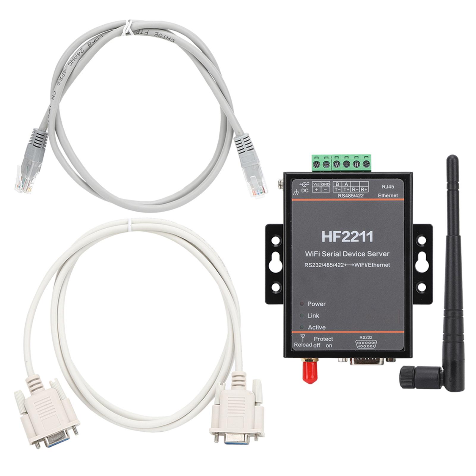 HF2211 Serial Server RS232/485/422 to WIFI & Ethernet DTU Network Communication 5-36VDC різнокольоровий
HF2211 Serial Server RS232/485/422 to WIFI & Ethernet DTU Network Communication 5-36VDC різнокольоровий
