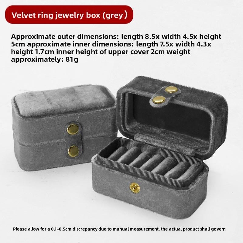 Apricot velvet multi-slot ring box jewelry box earring jewelry box Velvet multi-slot gray ring box*8.5*4.5*5cm
Apricot velvet multi-slot ring box jewelry box earring jewelry box Velvet multi-slot gray ring box*8.5*4.5*5cm