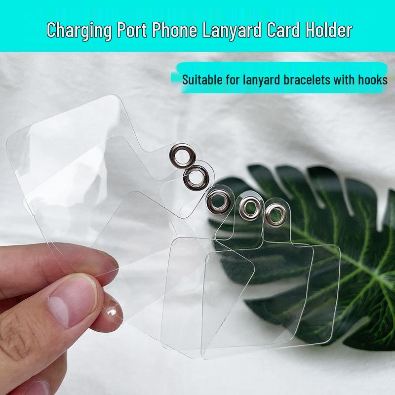 TPU Anti-loss Mobile Phone Lanyard Clip with Charging Port Fix and Back Sticker. прозорий
TPU Anti-loss Mobile Phone Lanyard Clip with Charging Port Fix and Back Sticker. прозорий