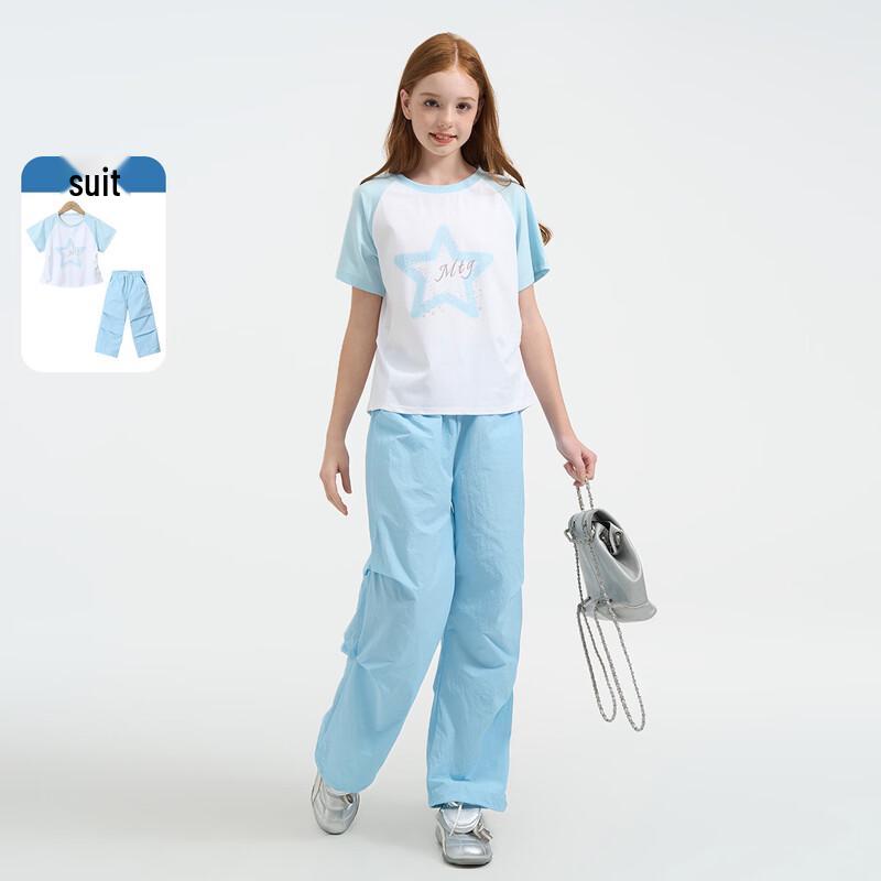 Montagut Kids Girls Summer Color Block Short Sleeve Parachute Pants Set 140
Montagut Kids Girls Summer Color Block Short Sleeve Parachute Pants Set 140