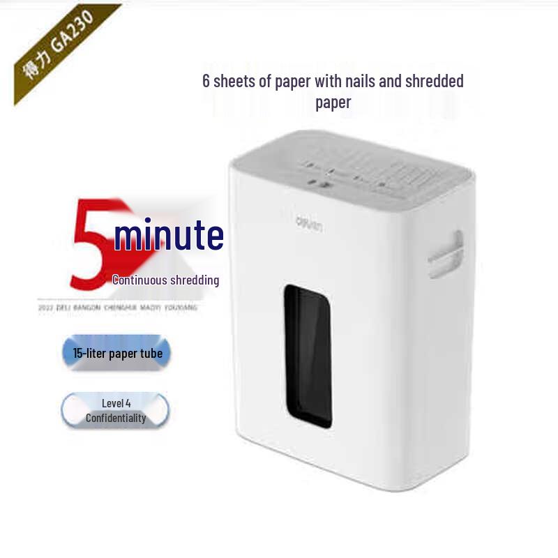 Deli GA230 15L P-4 Cross-Cut Paper Shredder CN plug (adapter included)
Deli GA230 15L P-4 Cross-Cut Paper Shredder CN plug (adapter included)