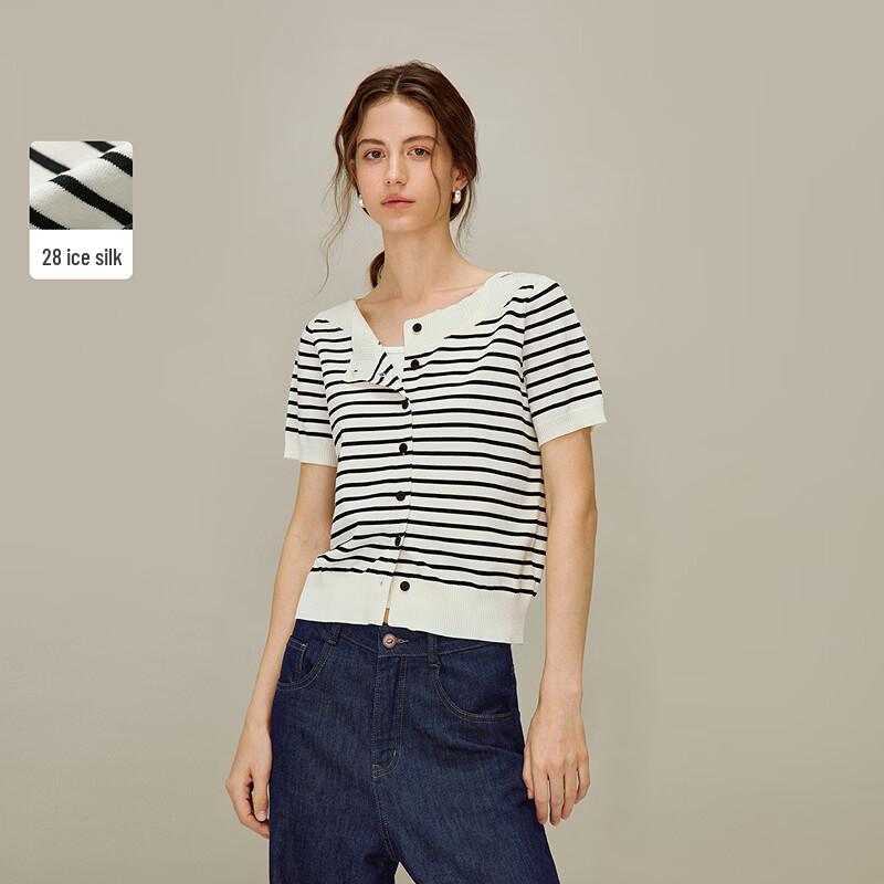 INMAN Women s Casual Off-Shoulder Stripe Ice Silk Cardigan S
INMAN Women s Casual Off-Shoulder Stripe Ice Silk Cardigan S