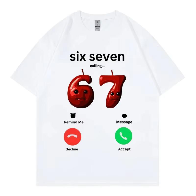 67 Calling Fun Tshirt Fruit Expression Mens and Womens Style HighQuality Fashion LargeSized Summer Tshirt 3XL
67 Calling Fun Tshirt Fruit Expression Mens and Womens Style HighQuality Fashion LargeSized Summer Tshirt 3XL