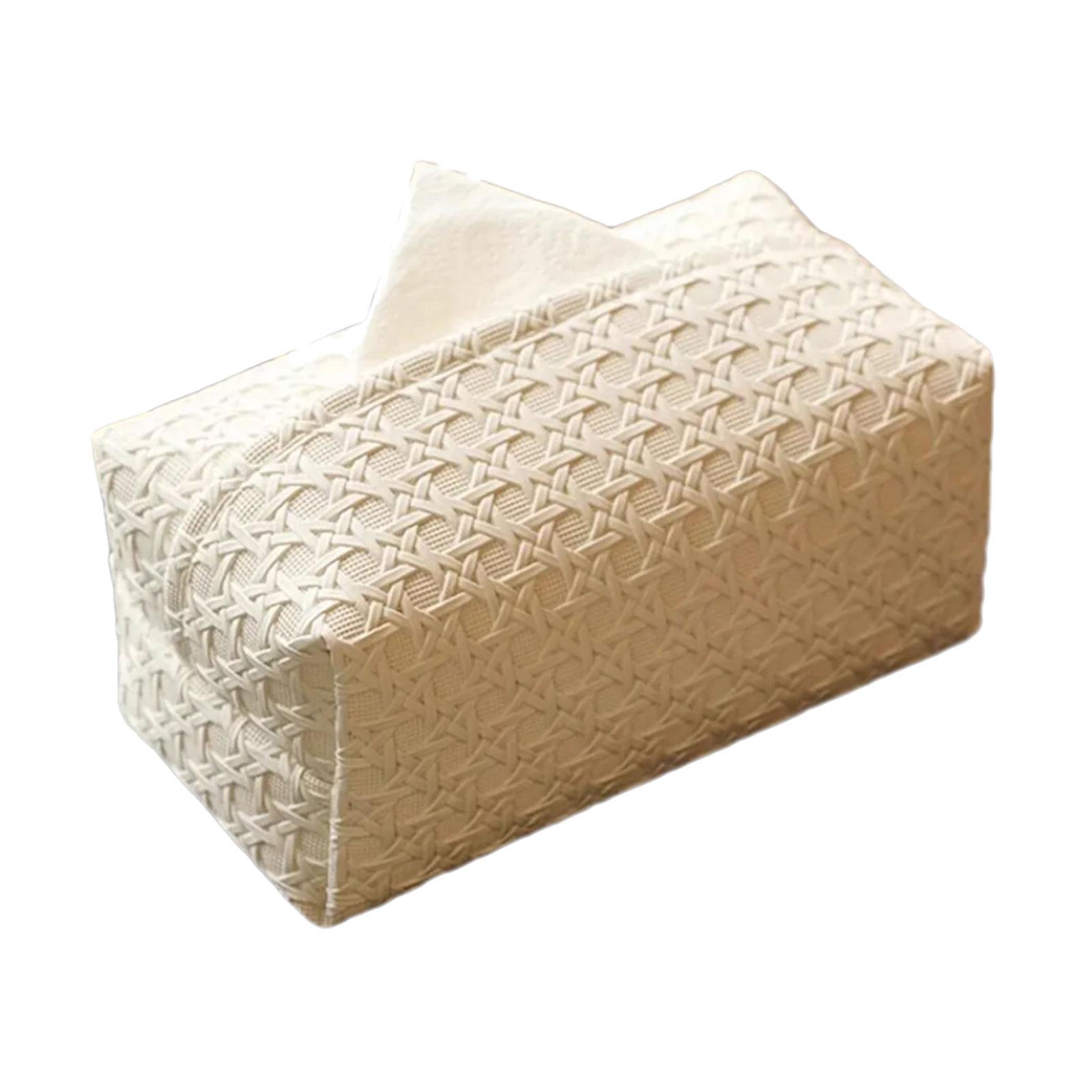 Waterproof PU Synthetic Leather Tissue Holder with Rattan Pattern Large Size for Multiple Environment Simple Cleaning білий
Waterproof PU Synthetic Leather Tissue Holder with Rattan Pattern Large Size for Multiple Environment Simple Cleaning білий