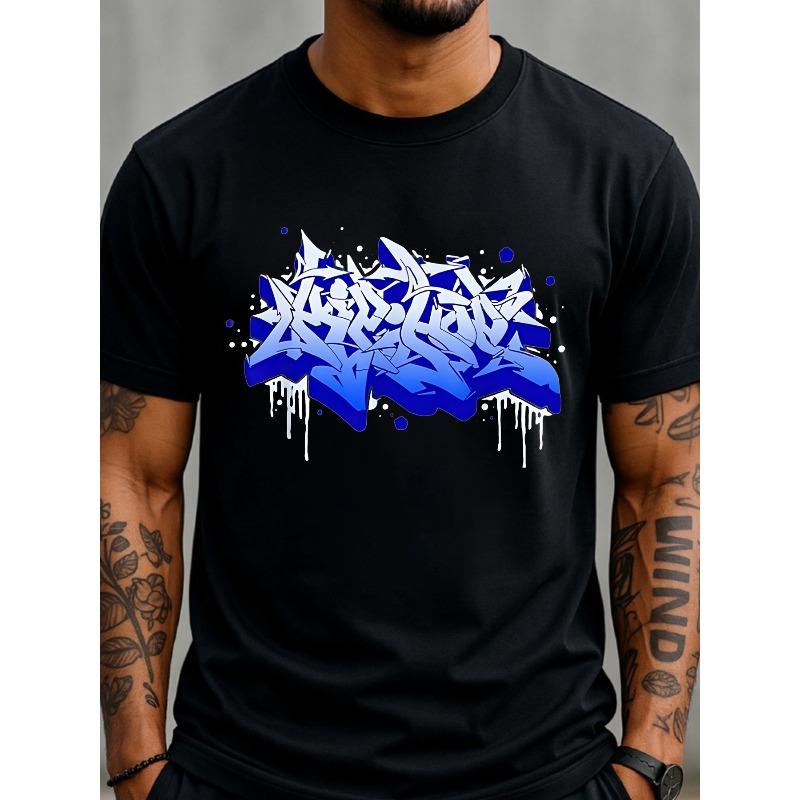 European Size Urban Graffiti Streetwear T-Shirt with Bold Blue & White Drip Text - Black Tee Suitable for Gym, Training, Casual Wear S чёрный
European Size Urban Graffiti Streetwear T-Shirt with Bold Blue & White Drip Text - Black Tee Suitable for Gym, Training, Casual Wear S чёрный