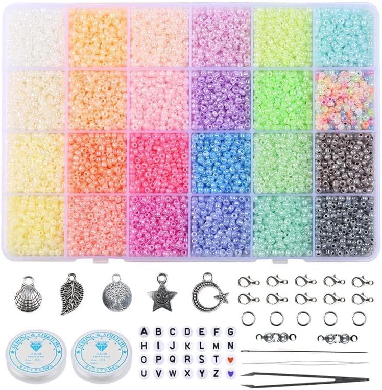 Бисер BetterJonny 2 мм, 24 цвета, мелкий круглый бисер для рукоделия, набор аксессуаров, товары для DIY, для рукоделия и изготовления украшений (Светлые цвета)
Бисер BetterJonny 2 мм, 24 цвета, мелкий круглый бисер для рукоделия, набор аксессуаров, товары для DIY, для рукоделия и изготовления украшений (Светлые цвета)