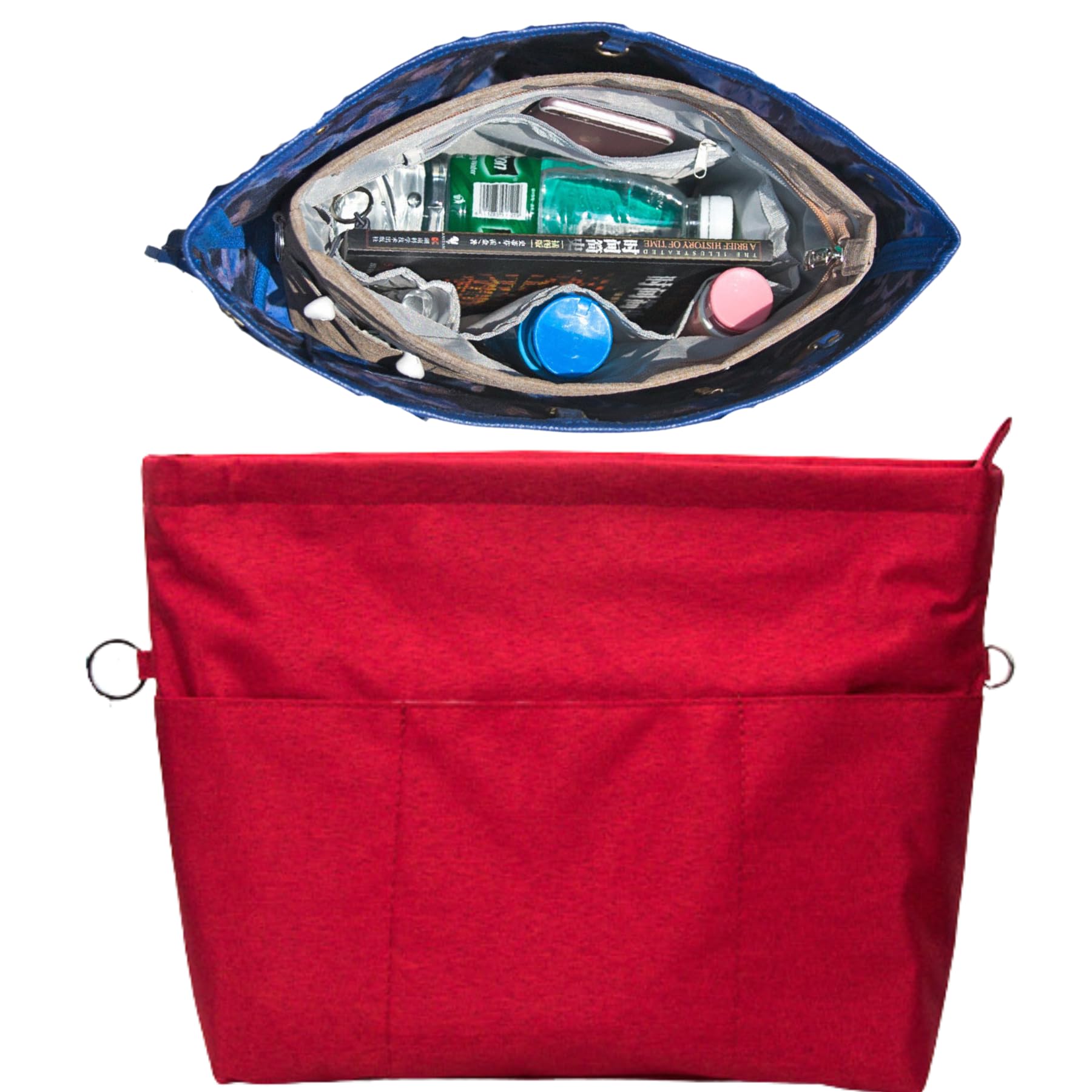 Mellbo Lightweight ToteShoulder Bag with 12 Pockets and Zipper, 35cm x 25.5cm x 11cm, Red
Mellbo Lightweight ToteShoulder Bag with 12 Pockets and Zipper, 35cm x 25.5cm x 11cm, Red