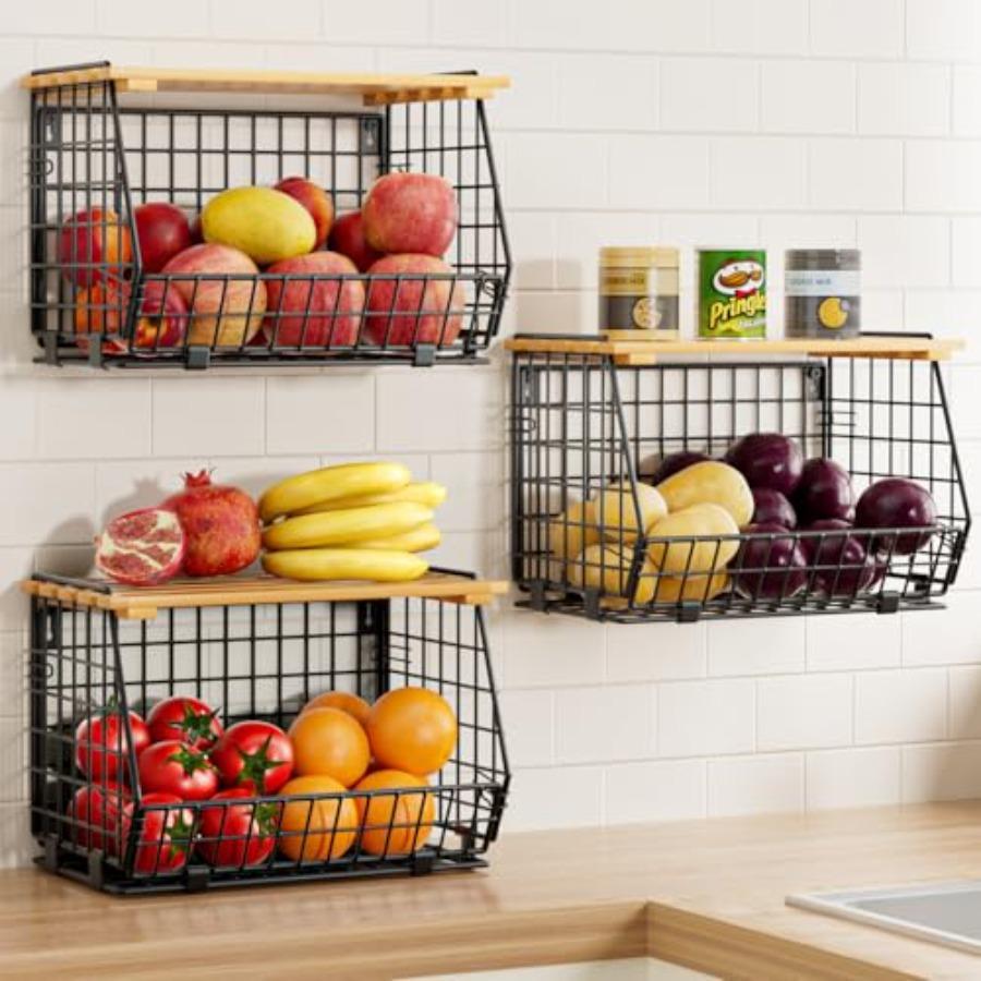 Wire Fruit Basket for Kitchen Storage: Hanging and Counter Basket for Vegetable Produce - Potato and Storage for Pantry 3 Pack United States
Wire Fruit Basket for Kitchen Storage: Hanging and Counter Basket for Vegetable Produce - Potato and Storage for Pantry 3 Pack United States