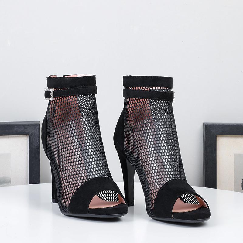 Летние танцевальные туфли на высоком каблуке, черные сетчатые латинские бальные туфли для женщин, замшевые резиновые туфли для сальсы и бачаты, женские 40