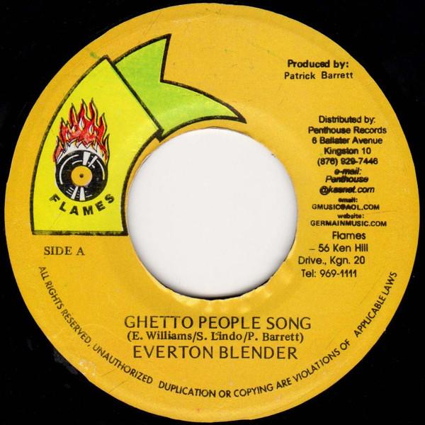 7inch Record EVERTON BLENDER Ghetto People Song NONE Flames Jamaica Reggae Ska Dub Used
7inch Record EVERTON BLENDER Ghetto People Song NONE Flames Jamaica Reggae Ska Dub Used