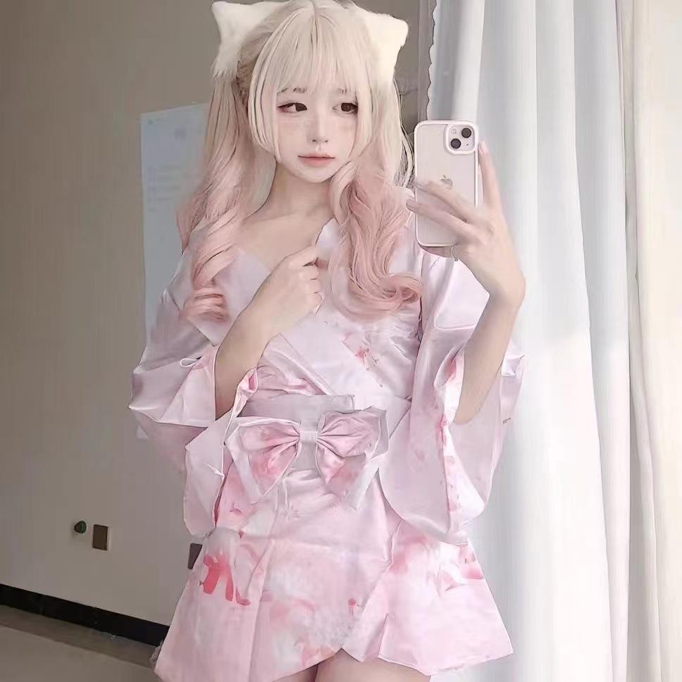 Pure desire temptation women s erotic underwear sexy deep V flower fox dream two-dimensional open placket kimono uniform suit One size
Pure desire temptation women s erotic underwear sexy deep V flower fox dream two-dimensional open placket kimono uniform suit One size
