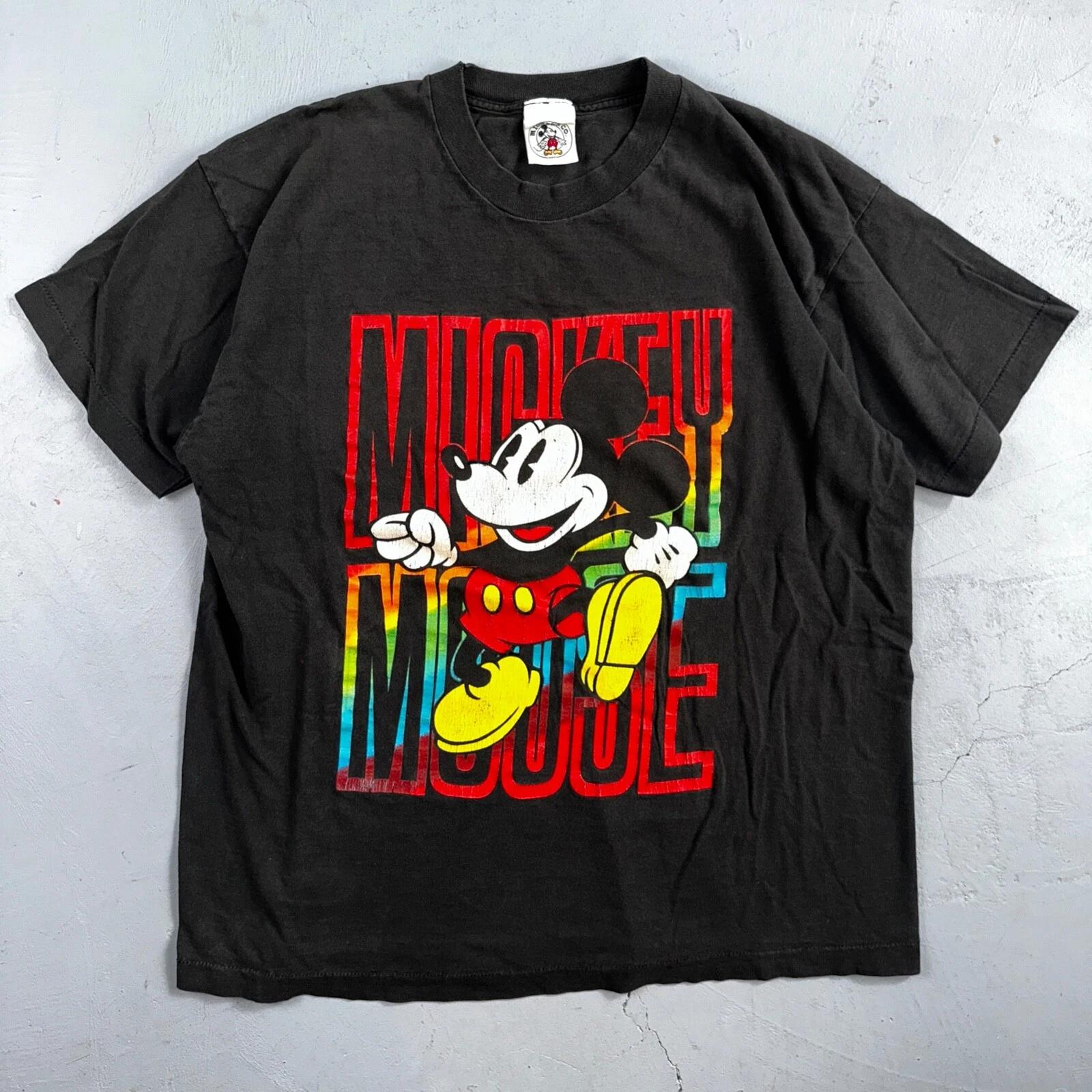 Mickey Mouse Disney VTG 90s Rainbow Neon Big Print Single Stitch T-Shirt Size XL M
Mickey Mouse Disney VTG 90s Rainbow Neon Big Print Single Stitch T-Shirt Size XL M
