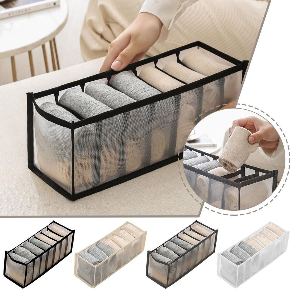 7 Grids Foldable Underwear Pants Storage Box Breathable Nylon Drawer Panties Dormitory Storage Socks Dividers Cabinet Organizers
7 Grids Foldable Underwear Pants Storage Box Breathable Nylon Drawer Panties Dormitory Storage Socks Dividers Cabinet Organizers